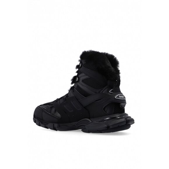 BALENCIAGA TRACK HIKE FAUX FUR-LINED SNEAKERS 'BLACK' - Picture 3 of 12
